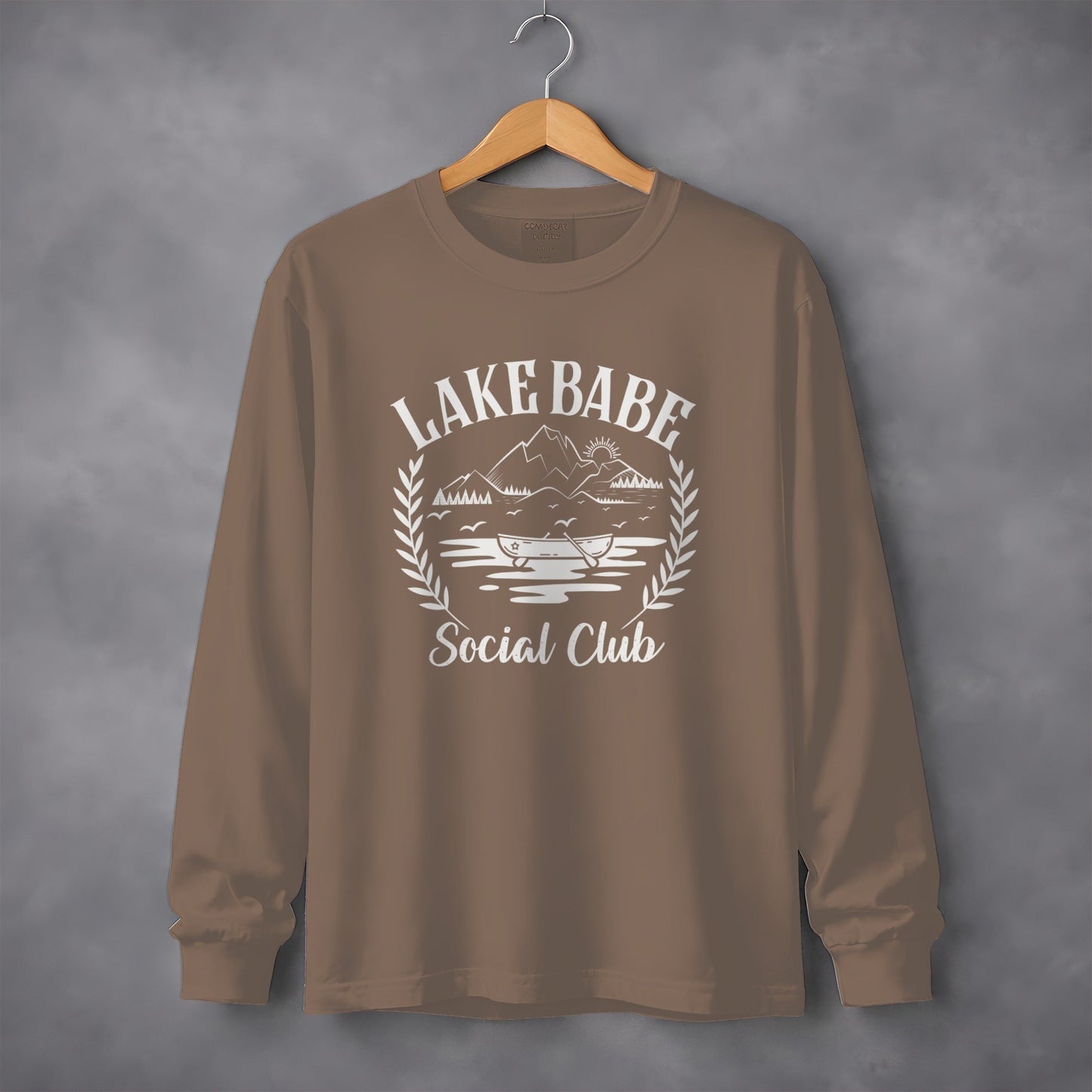 Lake Babe Social Club Vacation Outdoors Design Long Sleeve T-Shirt