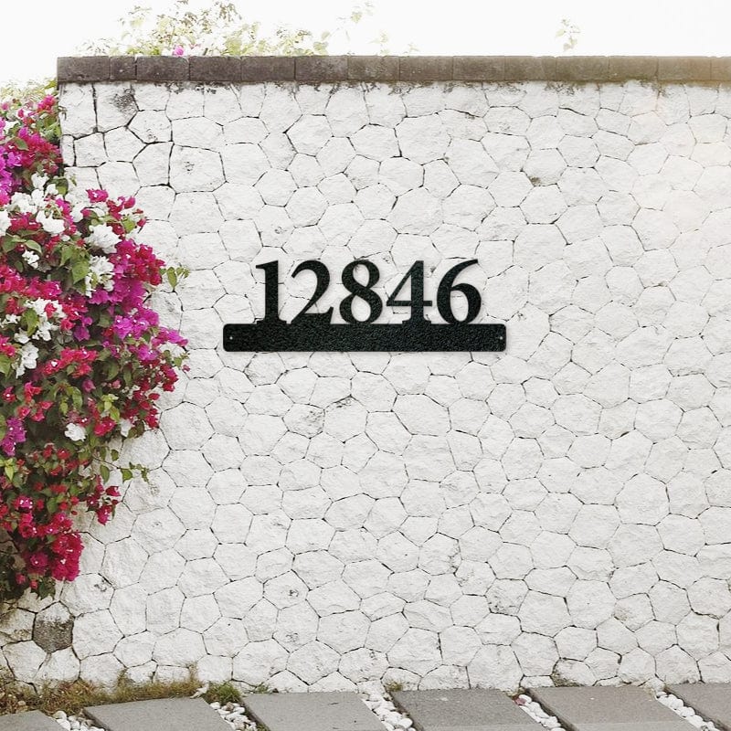 Address Sign with Underlined Numbers