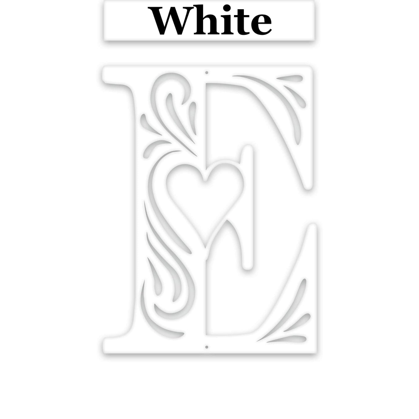 Alphabet Valentine Stripe Heart Individual Letters