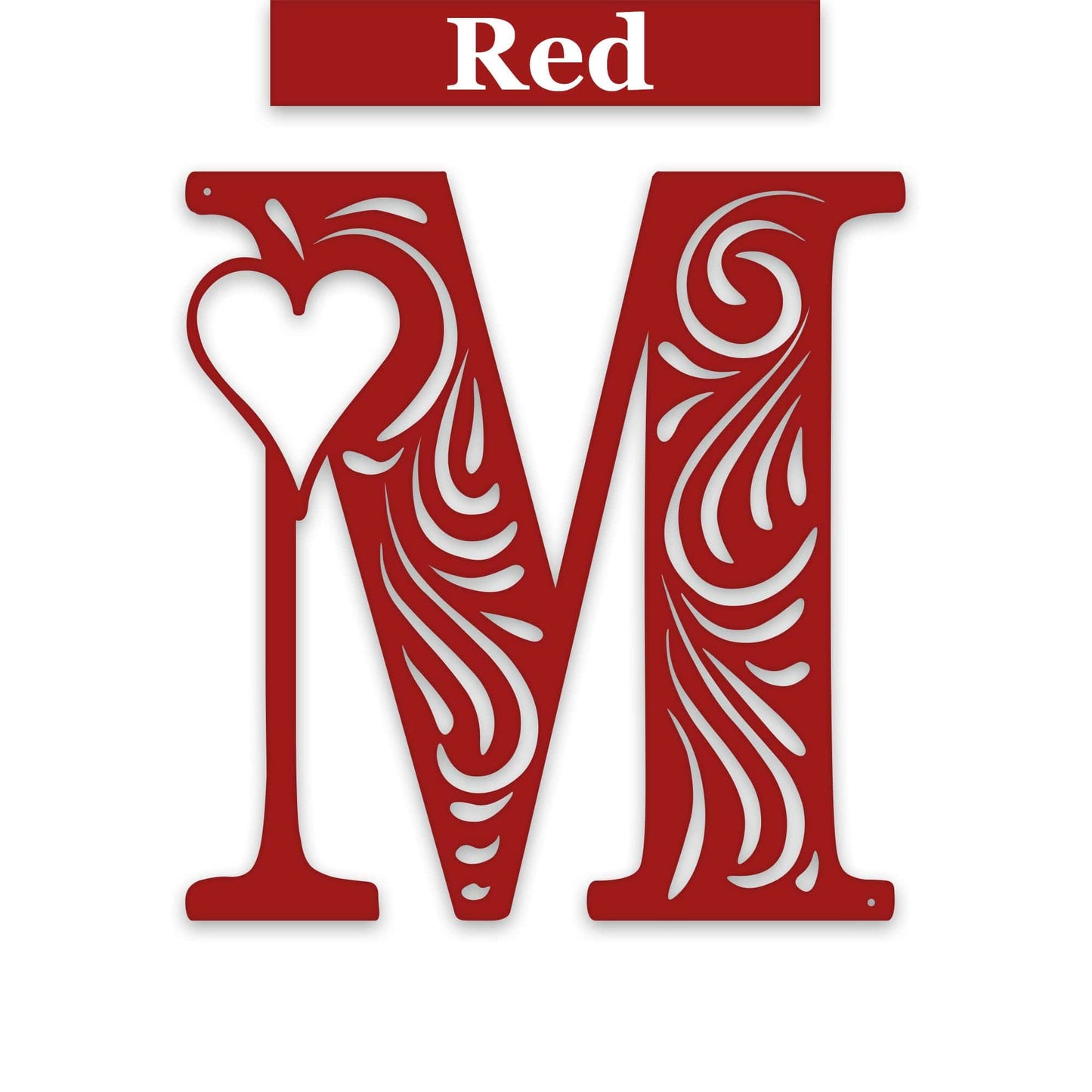 Alphabet Valentine Stripe Heart Individual Letters