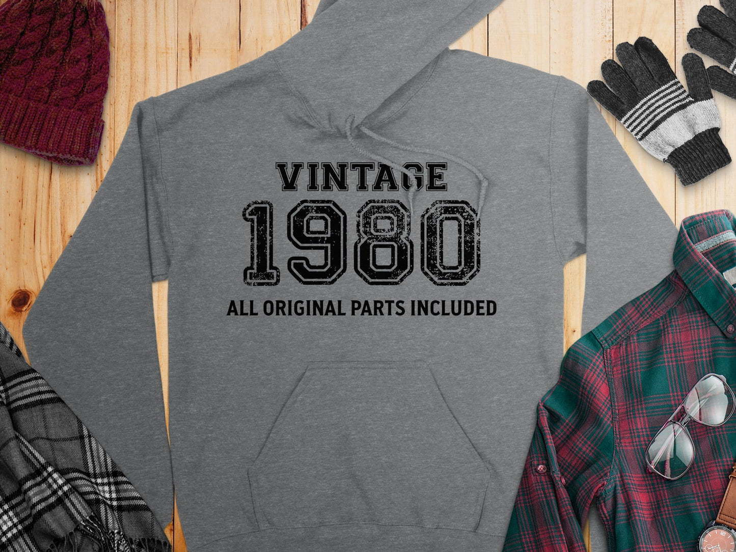 Vintage 1980 All Original Parts Included Graphic Hoodie
