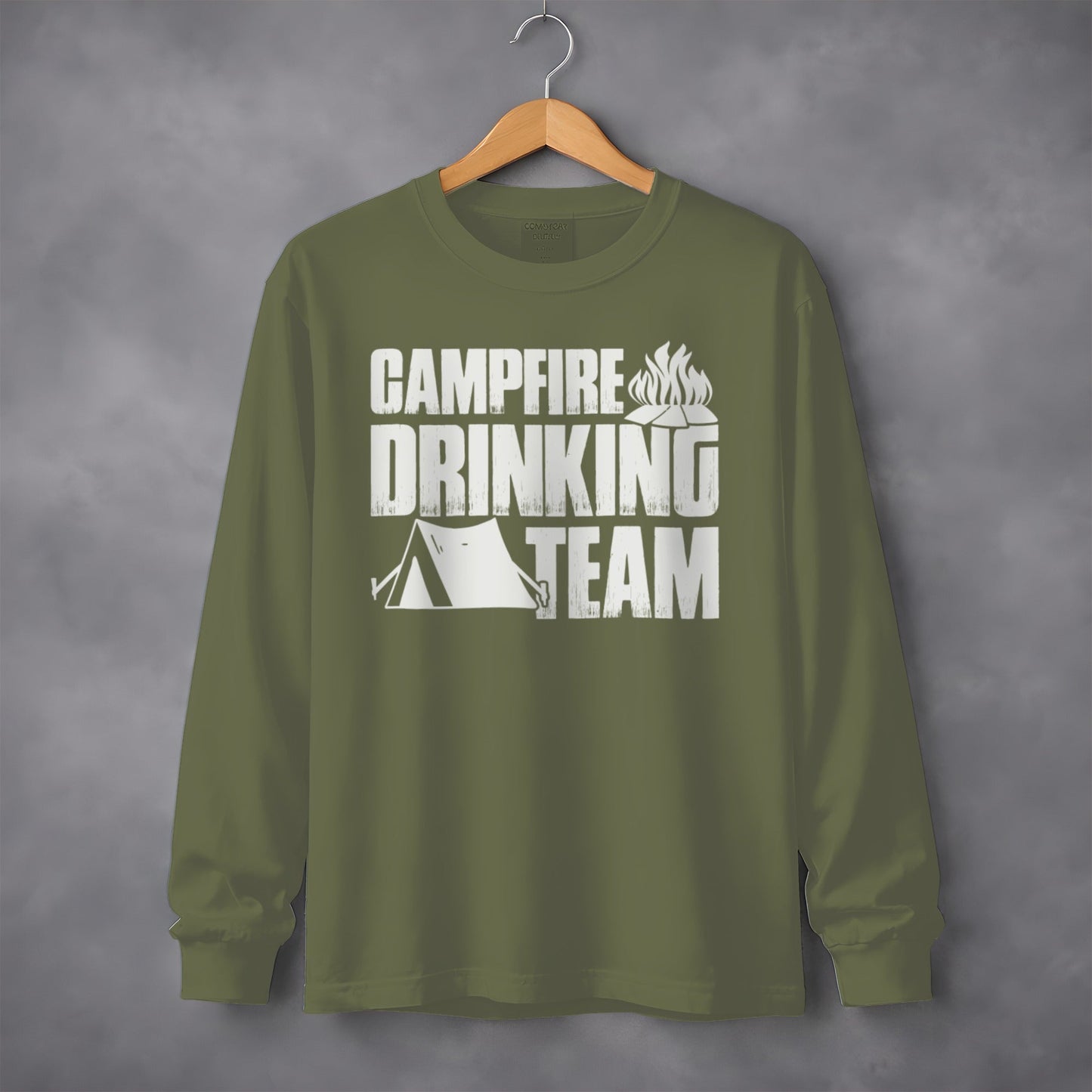 Campfire Drinking Team Graphic Design Great Gift Long Sleeve T-Shirt