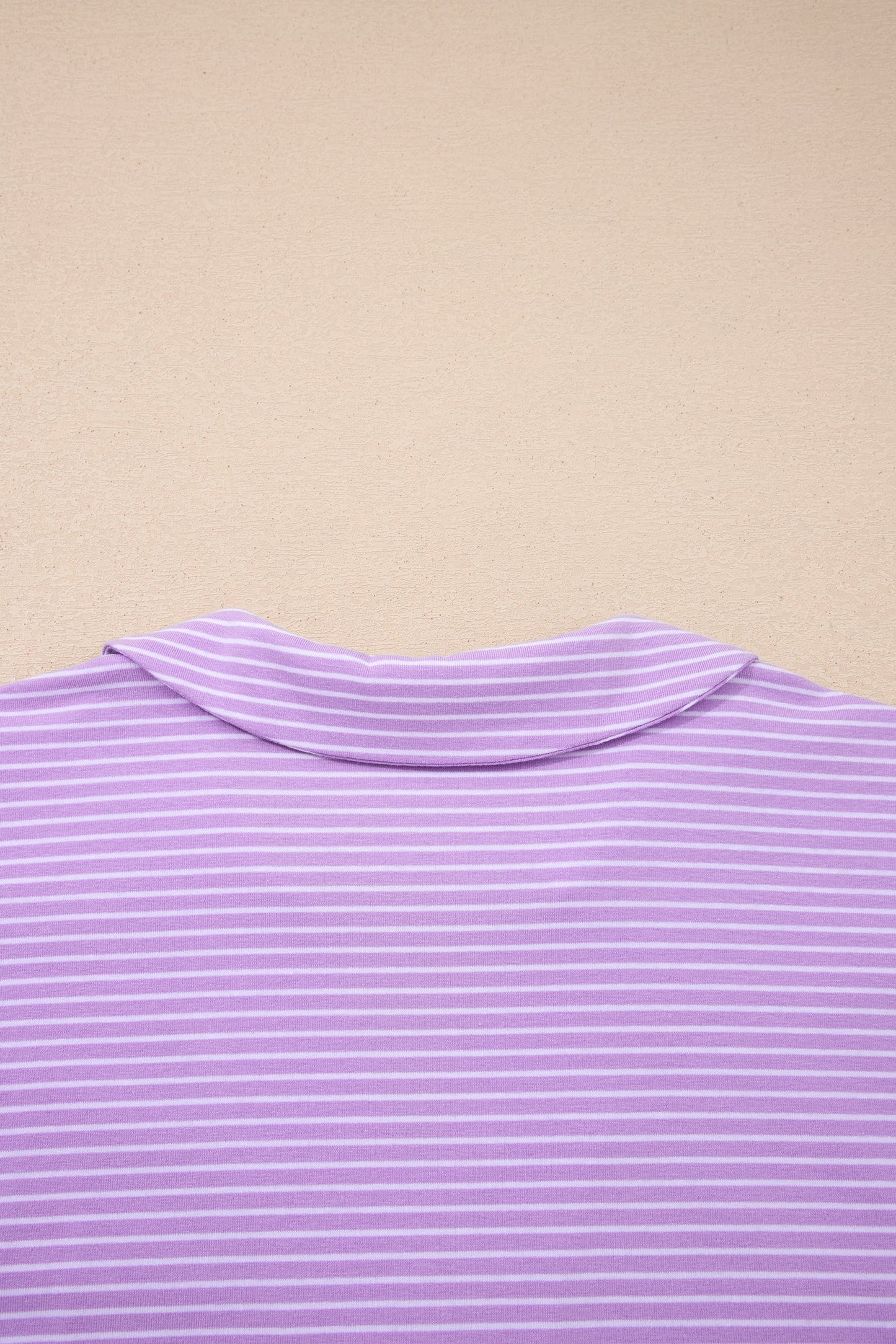Stripe Dolman Sleeve Polo Shirt & Drawstring Shorts Set