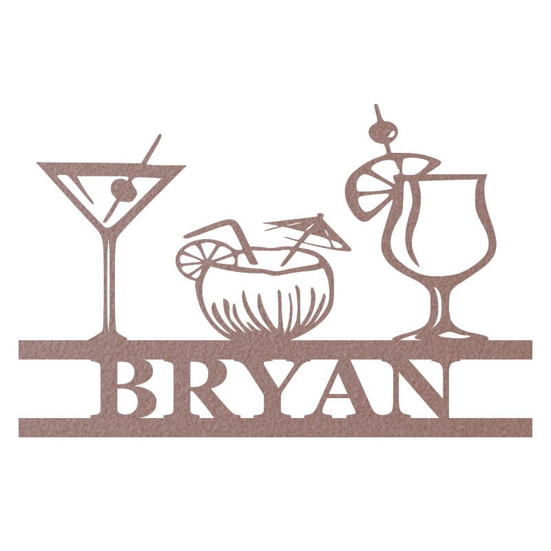Bar Personalized Metal Sign - Custom Name Plaque | Unique Bar Gift & Metal Wall Art