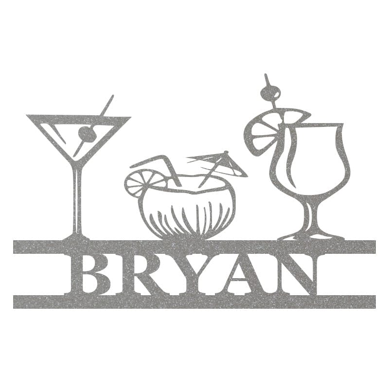 Bar Personalized Metal Sign - Custom Name Plaque | Unique Bar Gift & Metal Wall Art