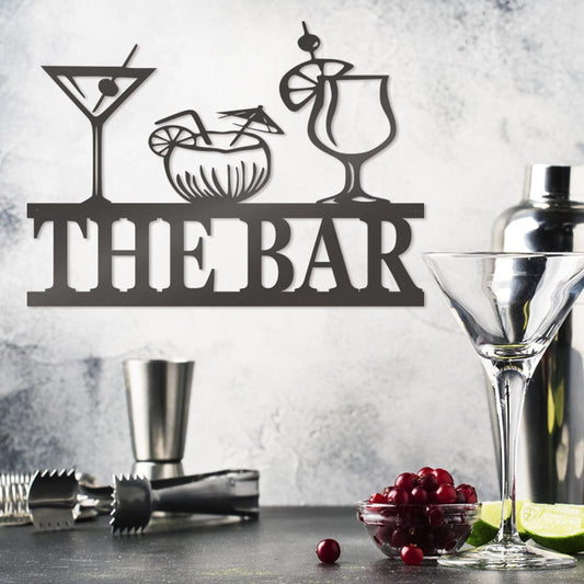 Bar Personalized Metal Sign - Custom Name Plaque | Unique Bar Gift & Metal Wall Art