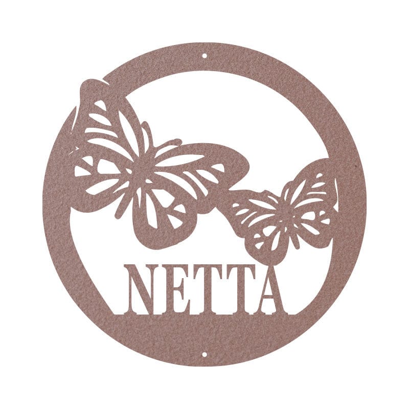 Butterfly Metal Sign - Custom Butterfly Monogram Design | Outdoor Wall Art