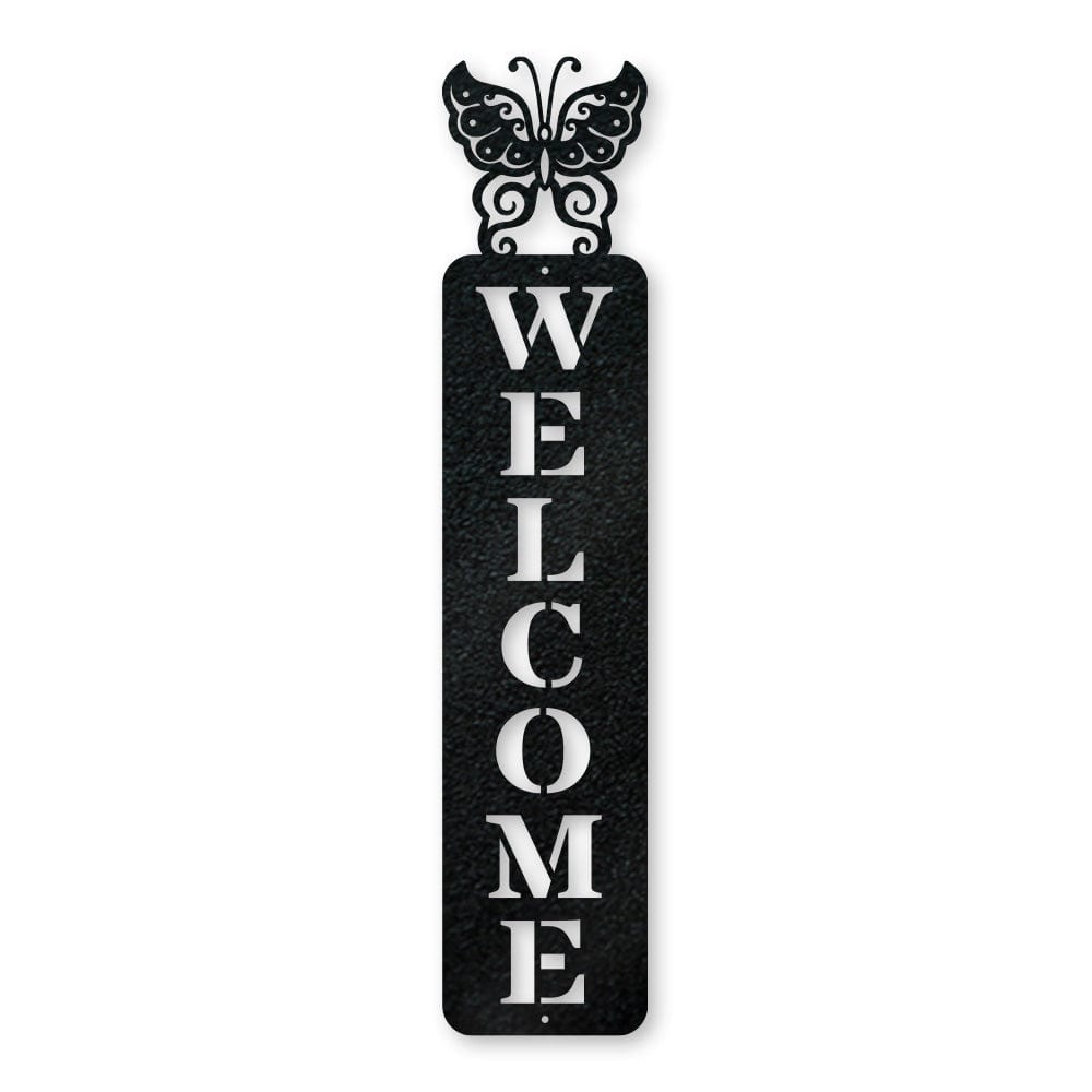 Butterfly Welcome Metal Sign