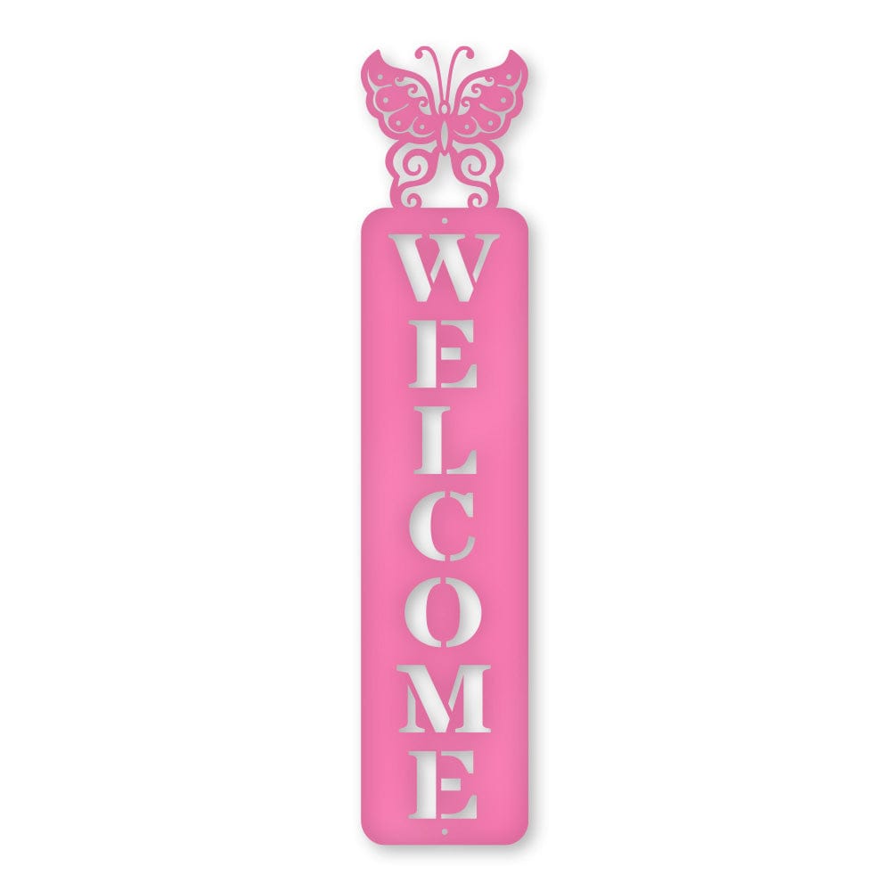 Butterfly Welcome Metal Sign