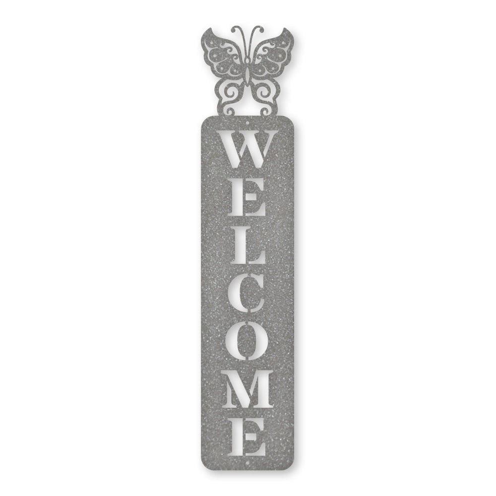 Butterfly Welcome Metal Sign