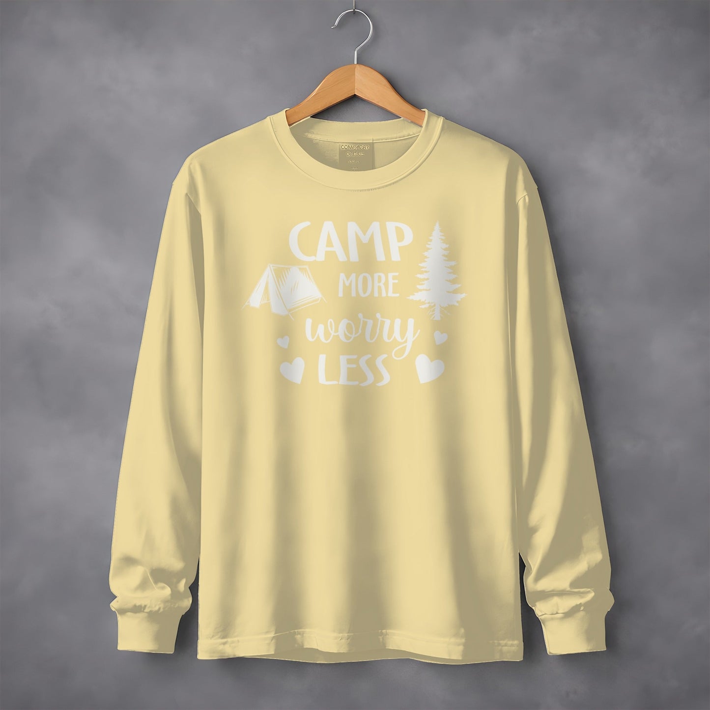 Camp More Worry Less Great Outdoors Hiking Long Sleeve T-Shirt