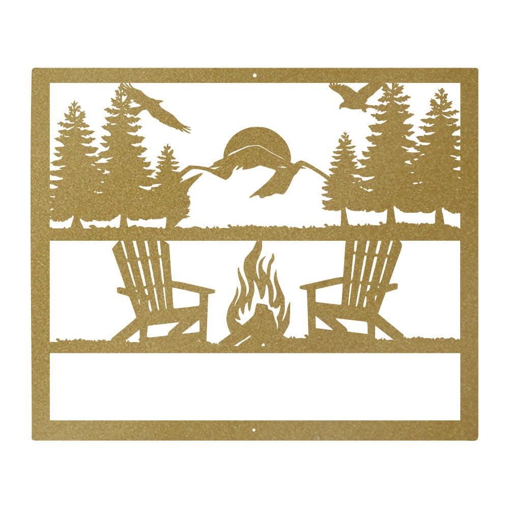 Campfire Monogram Sign