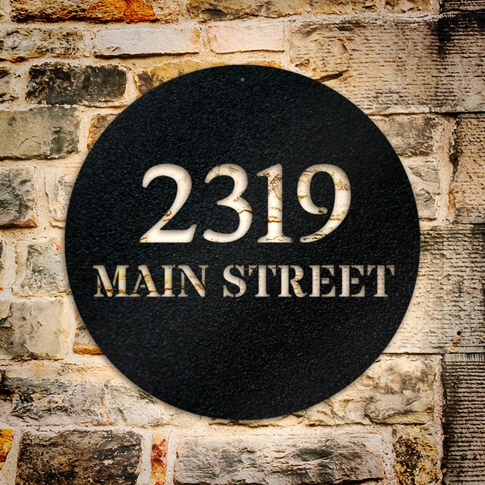 Circle Address Sign