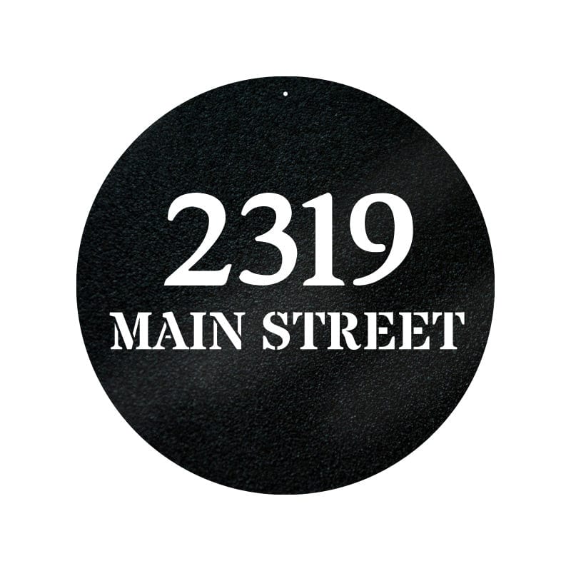 Circle Address Sign
