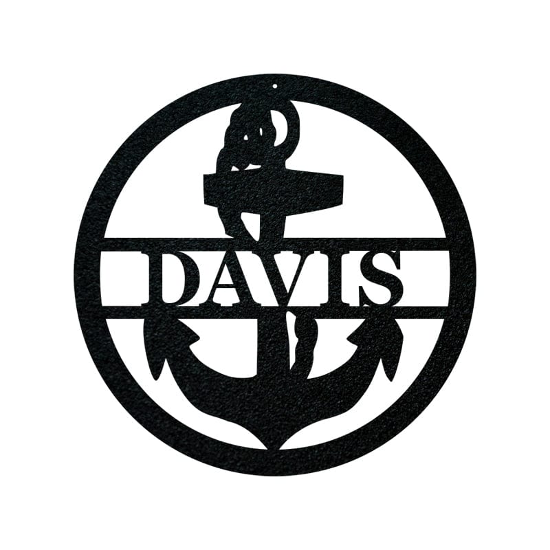 Circle Anchor Monogram Sign