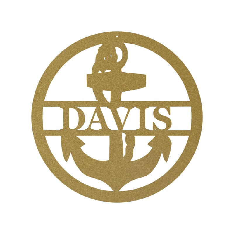 Circle Anchor Monogram Sign