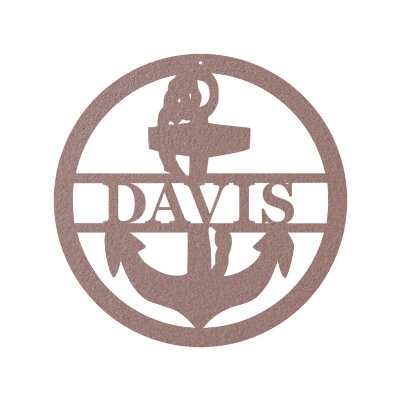 Circle Anchor Monogram Sign