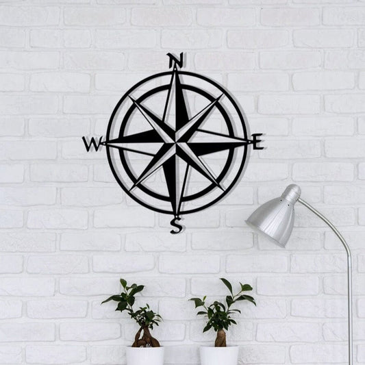 Compass Metal Sign - Nautical Compass