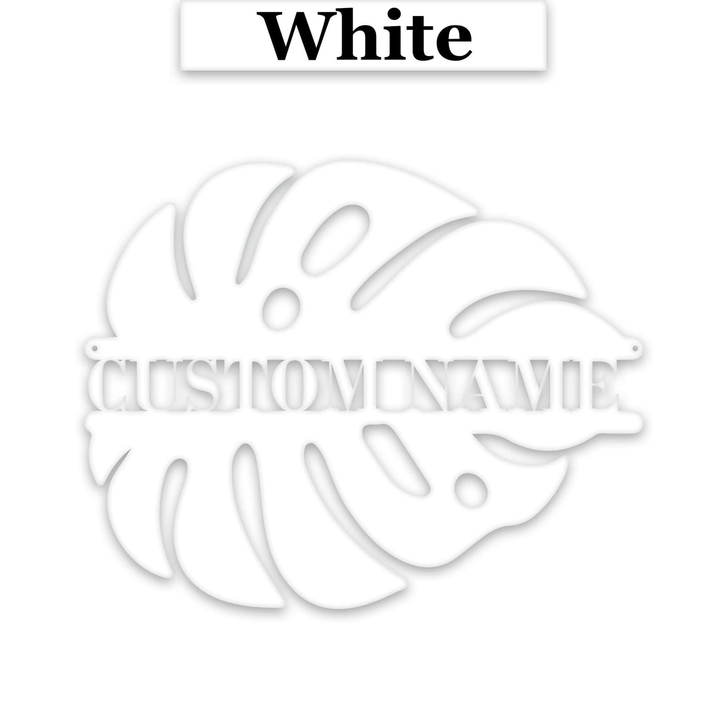 Customizable Single Split Monstera Leaf Metal Sign
