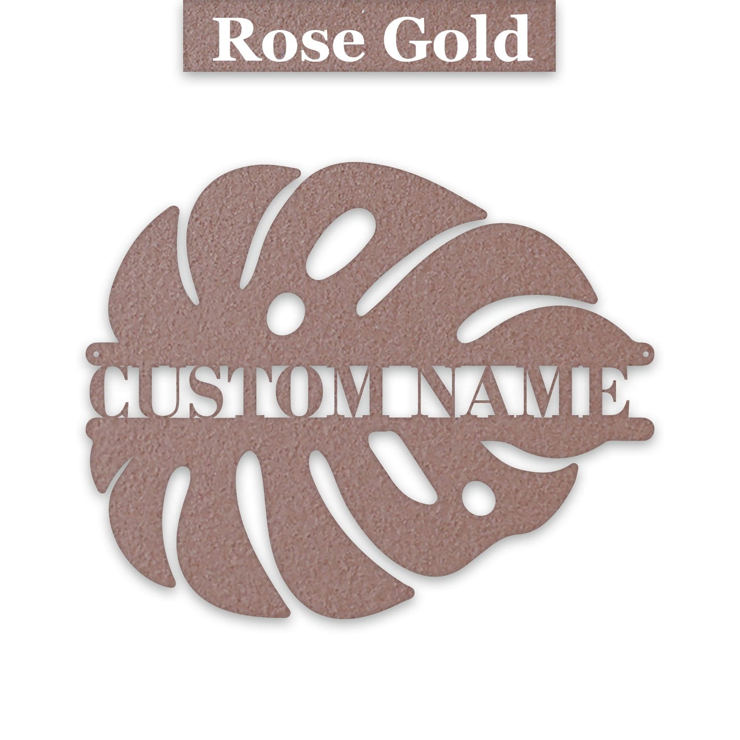Customizable Single Split Monstera Leaf Metal Sign