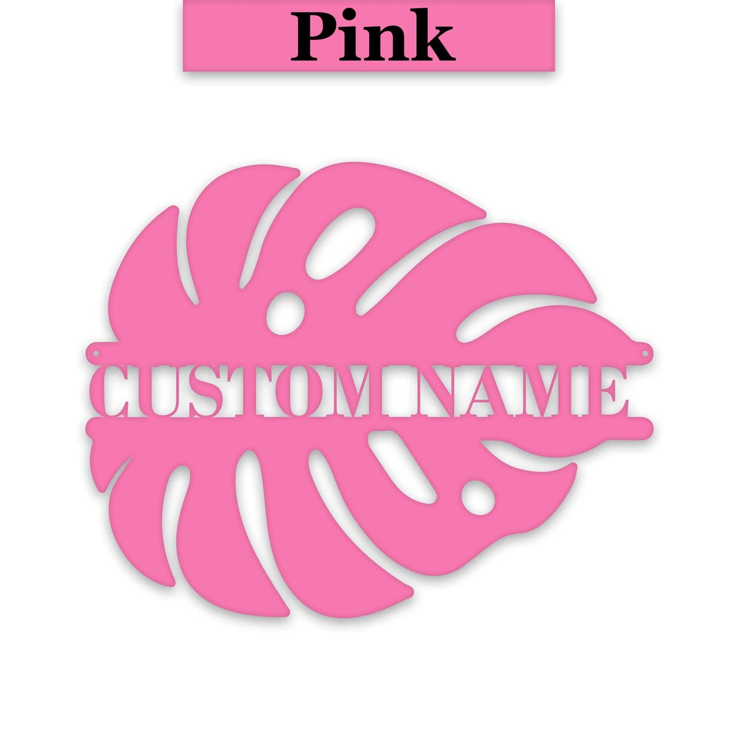 Customizable Single Split Monstera Leaf Metal Sign