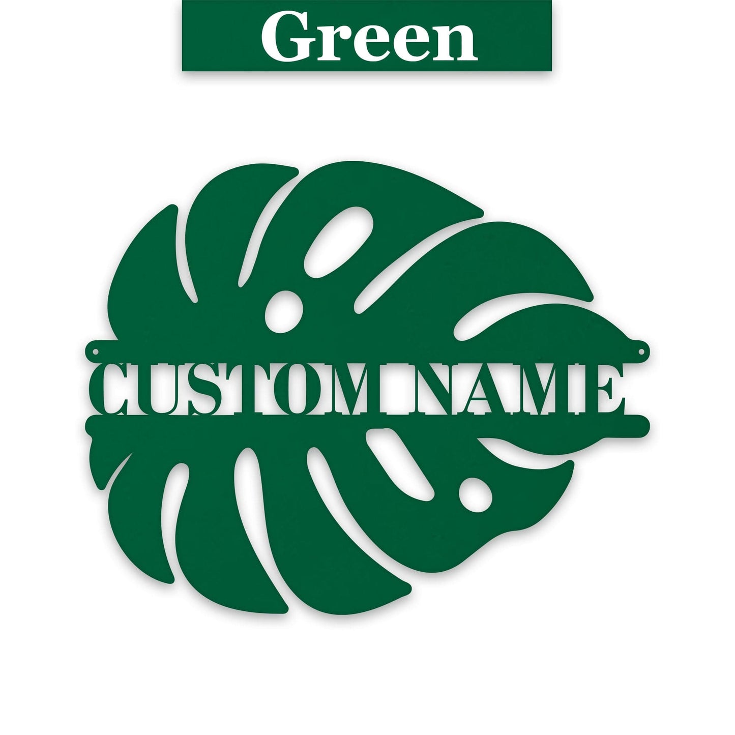 Customizable Single Split Monstera Leaf Metal Sign