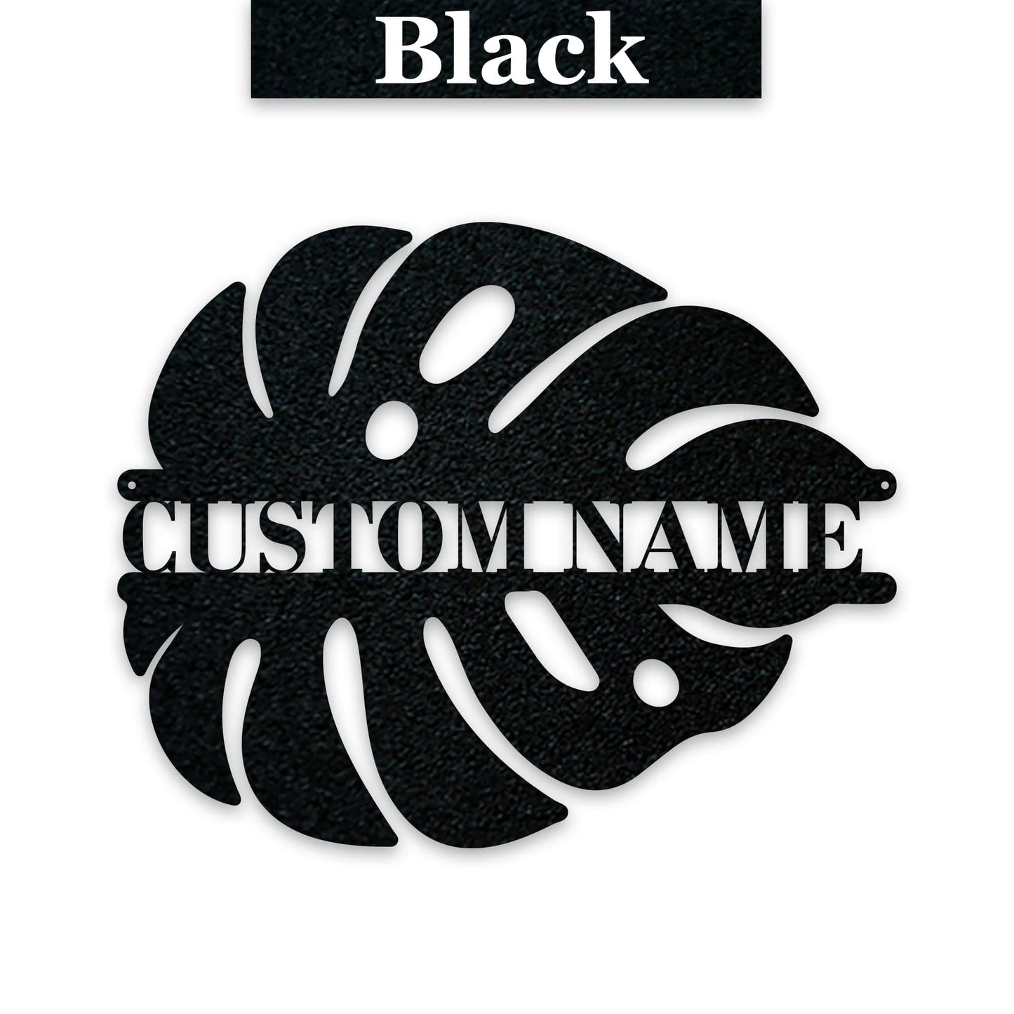 Customizable Single Split Monstera Leaf Metal Sign