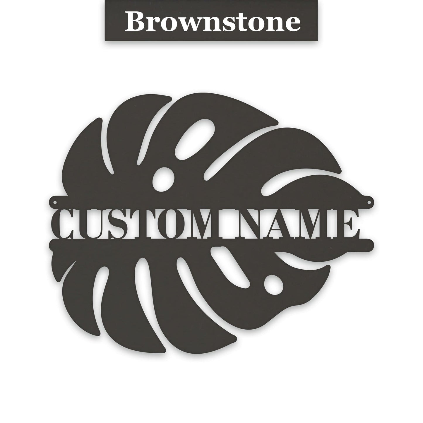 Customizable Single Split Monstera Leaf Metal Sign