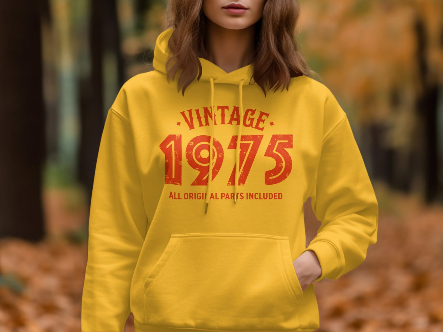 Vintage 1975 All Original Parts Included Graphic Design Hoodie