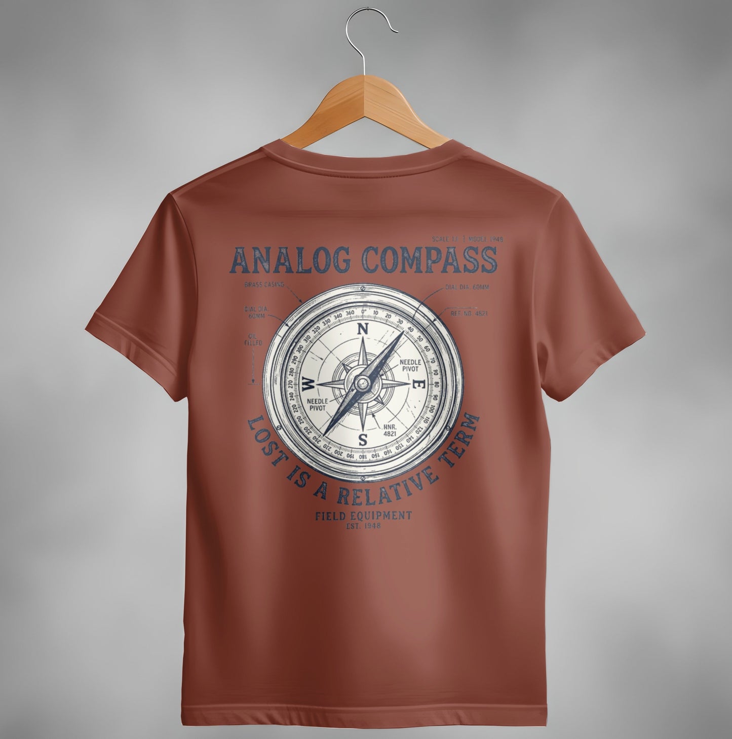 Analog Compass 'Lost Is A Relative Term' T-Shirt