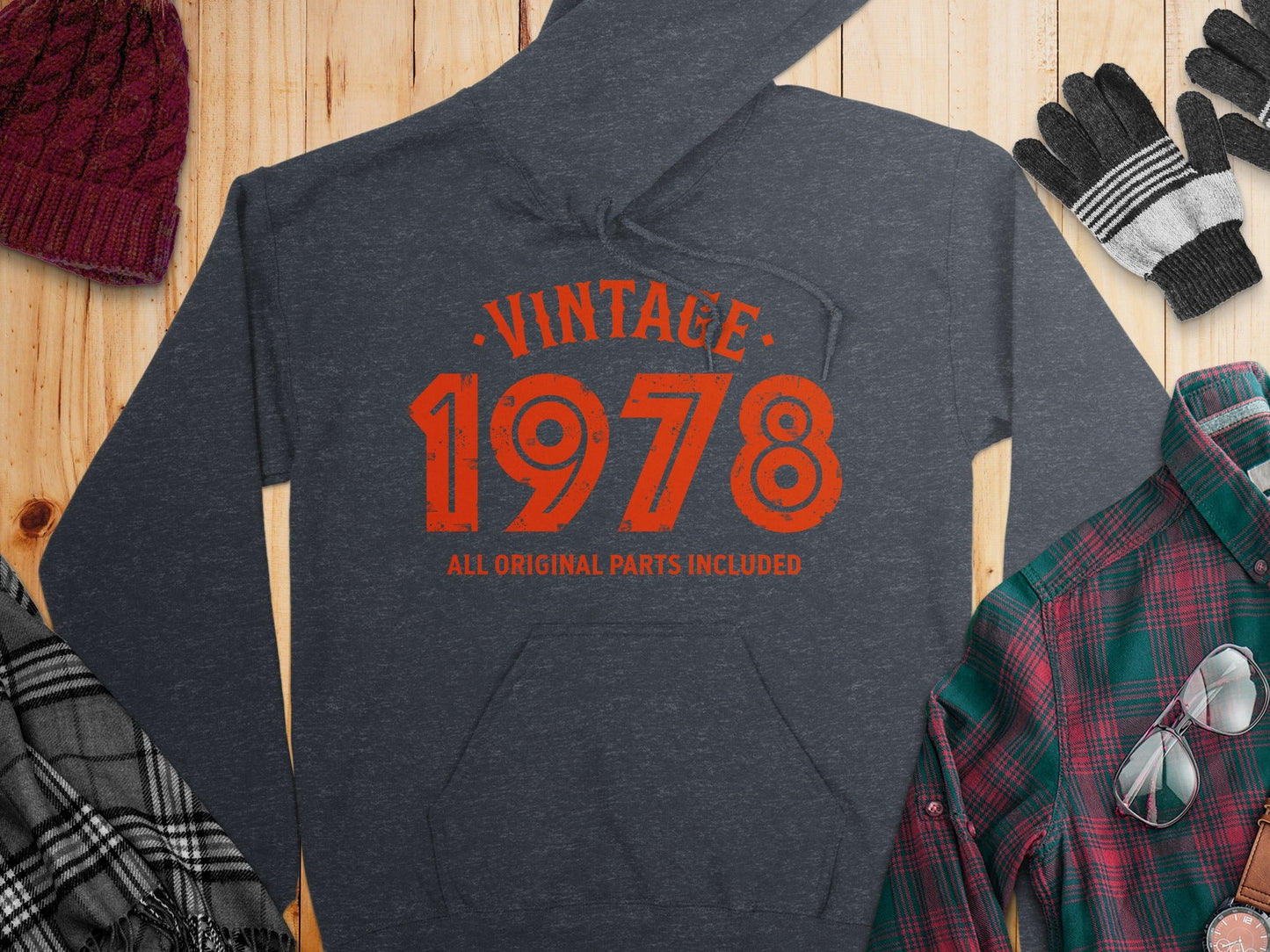 Vintage 1978 All Original Parts Included Design Hoodie