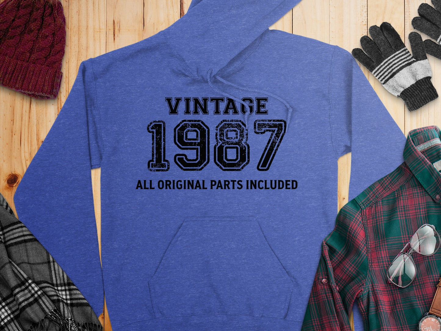 Vintage 1987 All Original Parts Included Design Hoodie