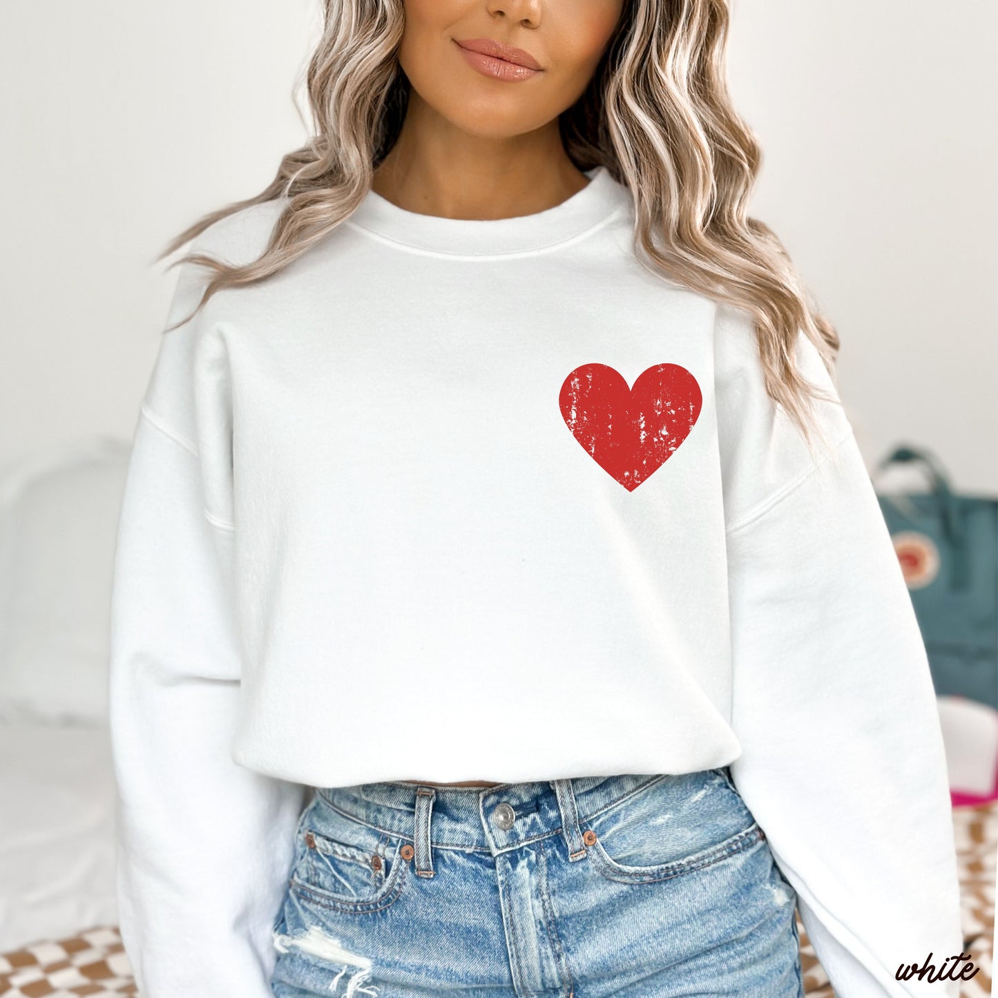 Pocket Heart Sweatshirt *6 Colors (S-3X)