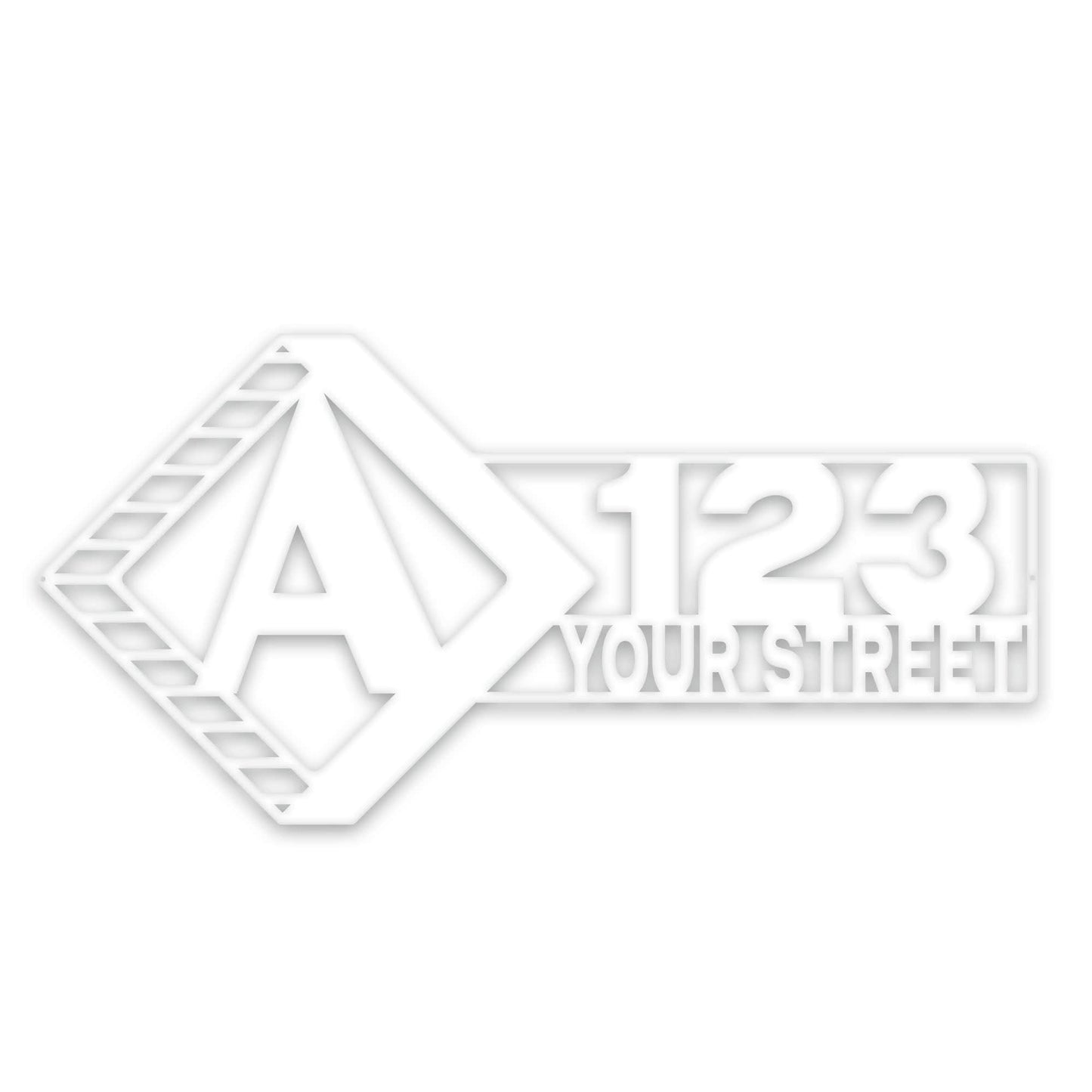 Diamond Split Address Personalized Metal Sign