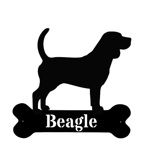 Dogbone Monogram Metal Sign for Pets
