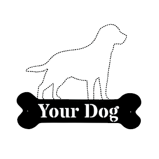 Dogbone Monogram Metal Sign for Pets