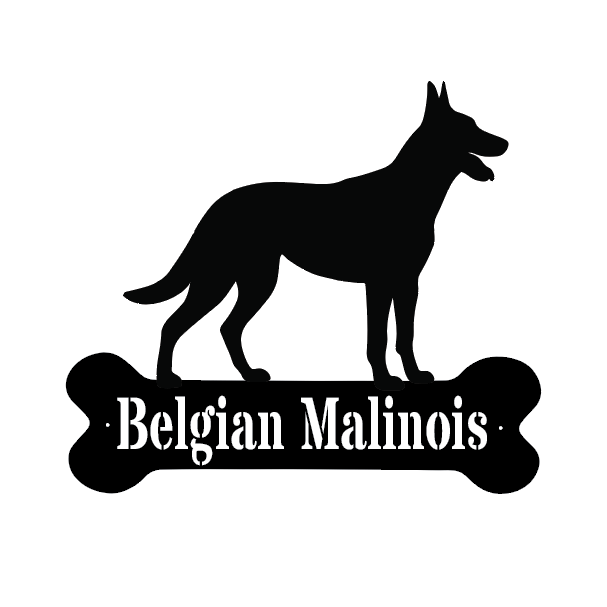 Dogbone Monogram Metal Sign for Pets