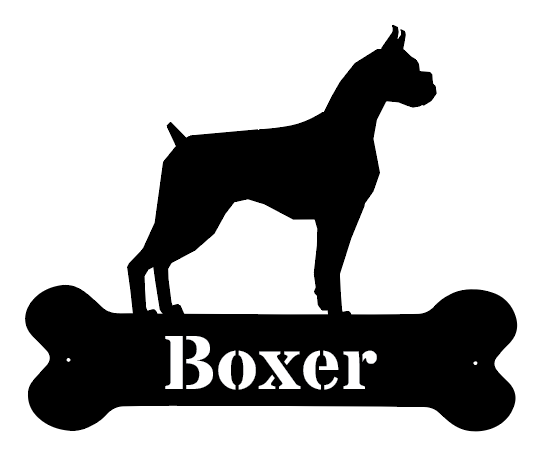 Dogbone Monogram Metal Sign for Pets