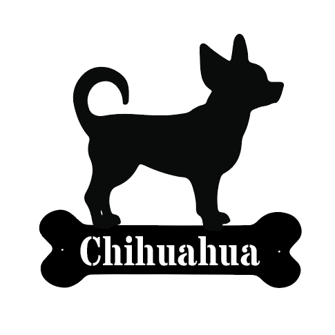 Dogbone Monogram Metal Sign for Pets