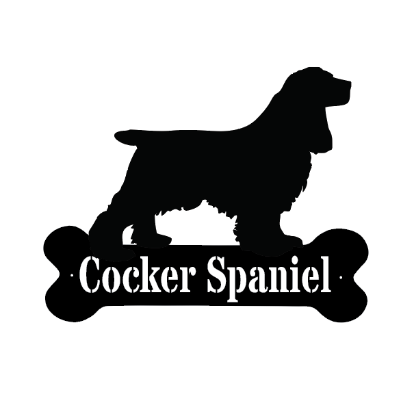 Dogbone Monogram Metal Sign for Pets