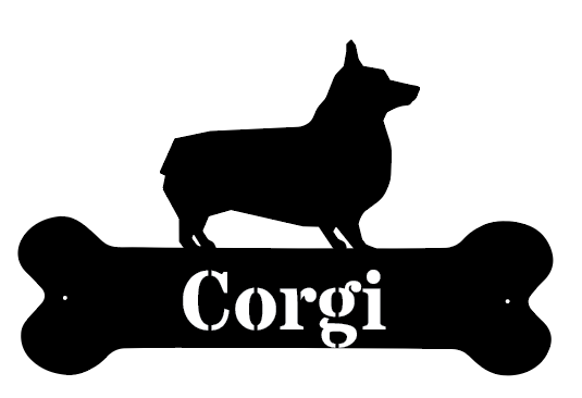 Dogbone Monogram Metal Sign for Pets