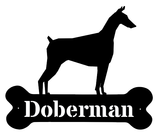 Dogbone Monogram Metal Sign for Pets