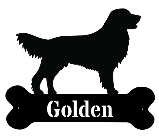 Dogbone Monogram Metal Sign for Pets