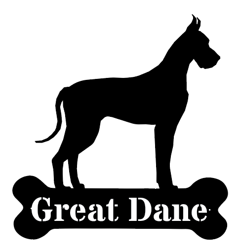 Dogbone Monogram Metal Sign for Pets