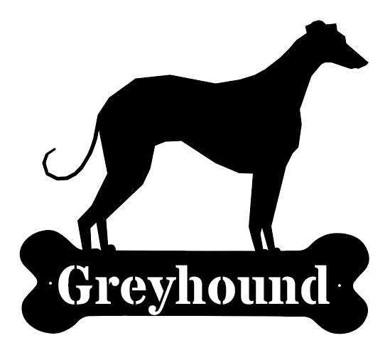 Dogbone Monogram Metal Sign for Pets