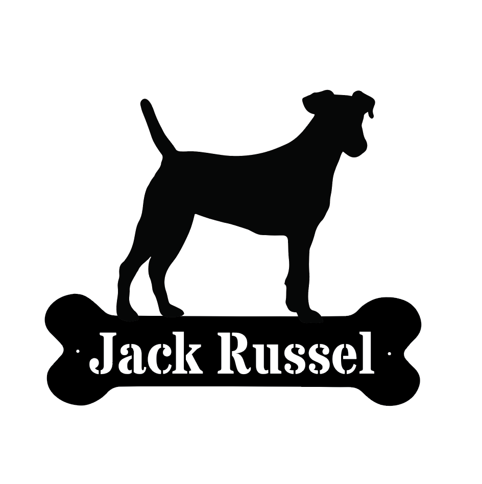 Dogbone Monogram Metal Sign for Pets