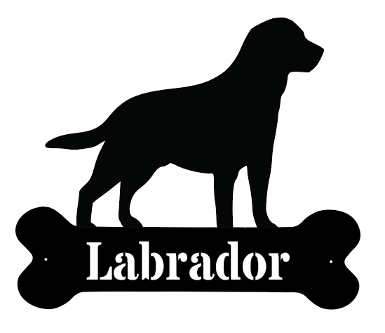 Dogbone Monogram Metal Sign for Pets