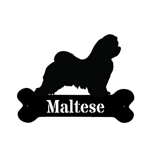 Dogbone Monogram Metal Sign for Pets