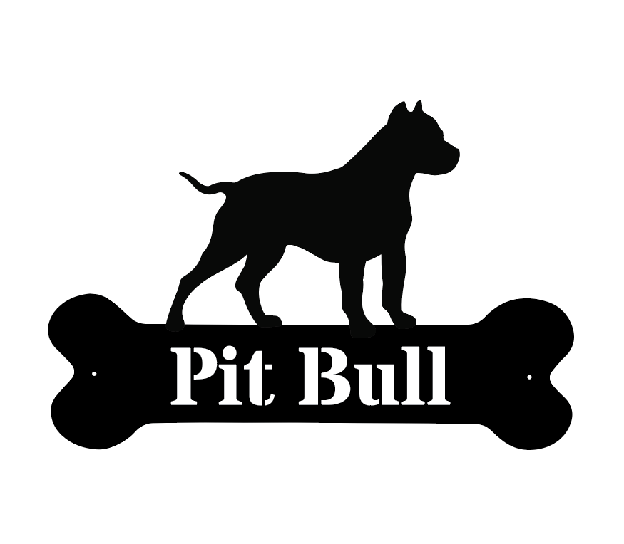 Dogbone Monogram Metal Sign for Pets