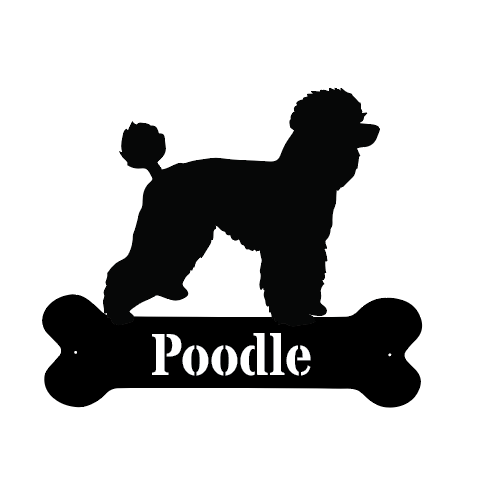 Dogbone Monogram Metal Sign for Pets